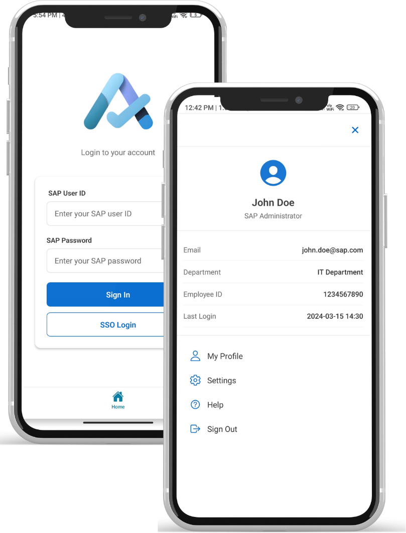 App Login and Profile