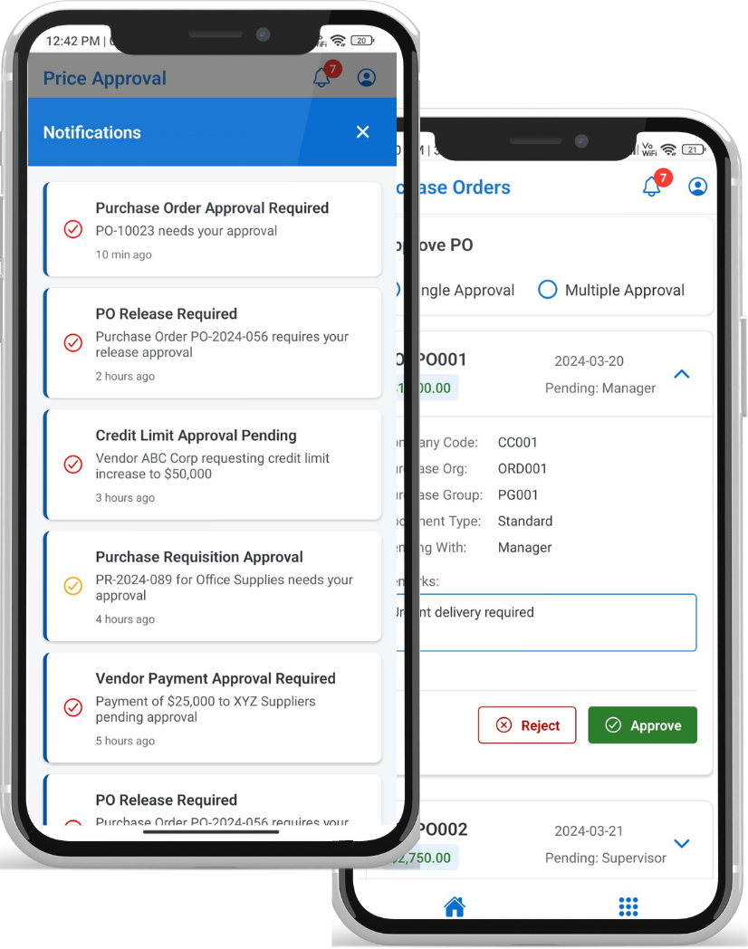 App Notifications and Approvals